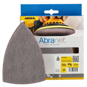 Mirka Abranet Delta P150 triangular mesh sanding sheets 10-pack in retail packaging