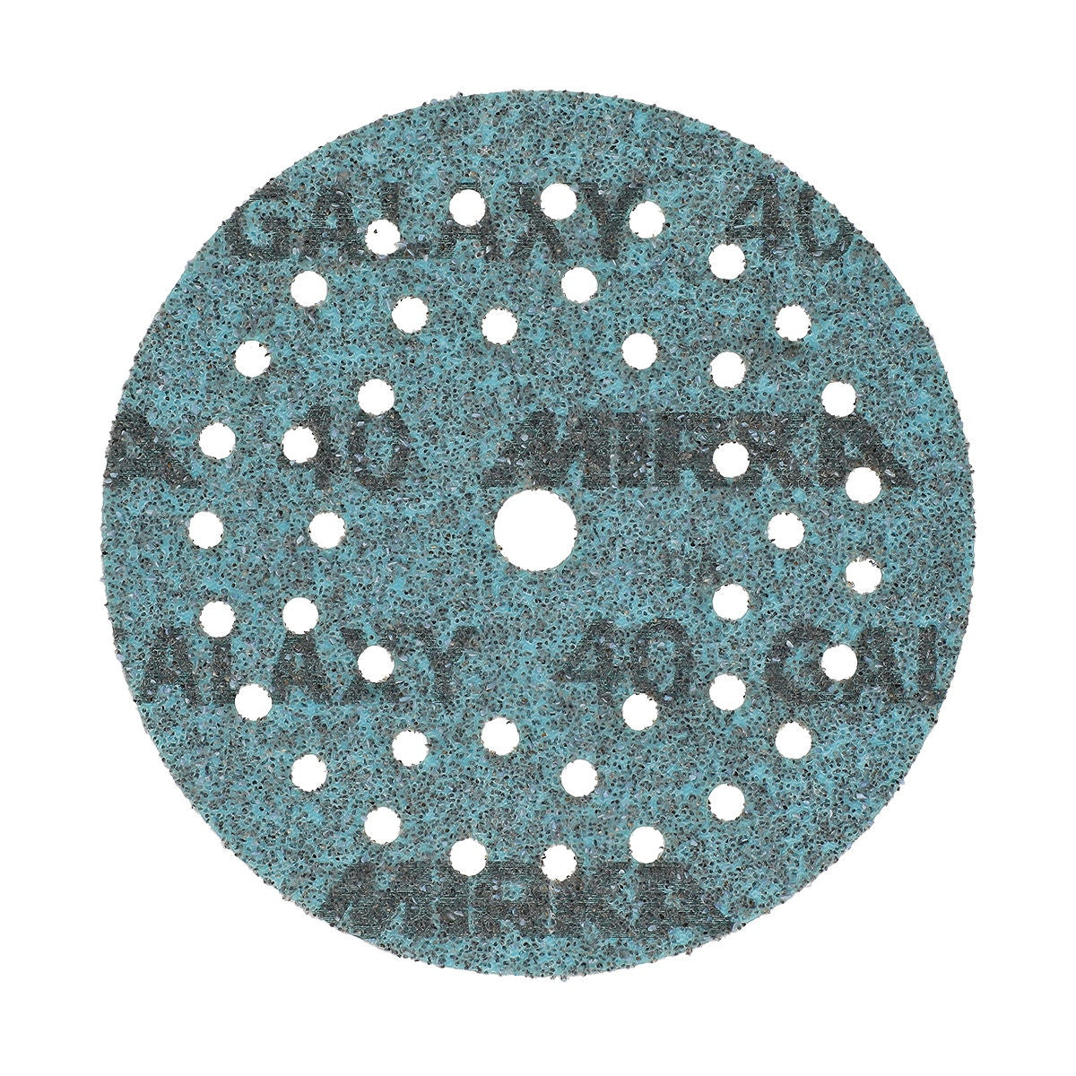 Mirka Galaxy 5-in. 40 grit Multifit sanding disc with universal hole pattern