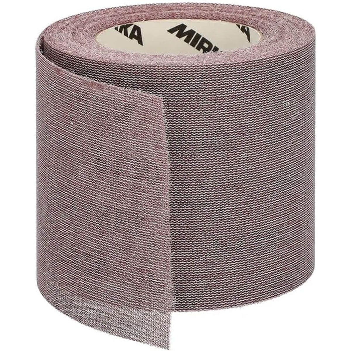 Close-up of Mirka Abranet mesh sanding roll material