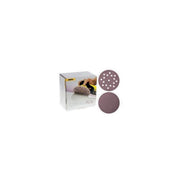 Mirka Q.Silver 6-in. hook and loop sanding discs box with disc views