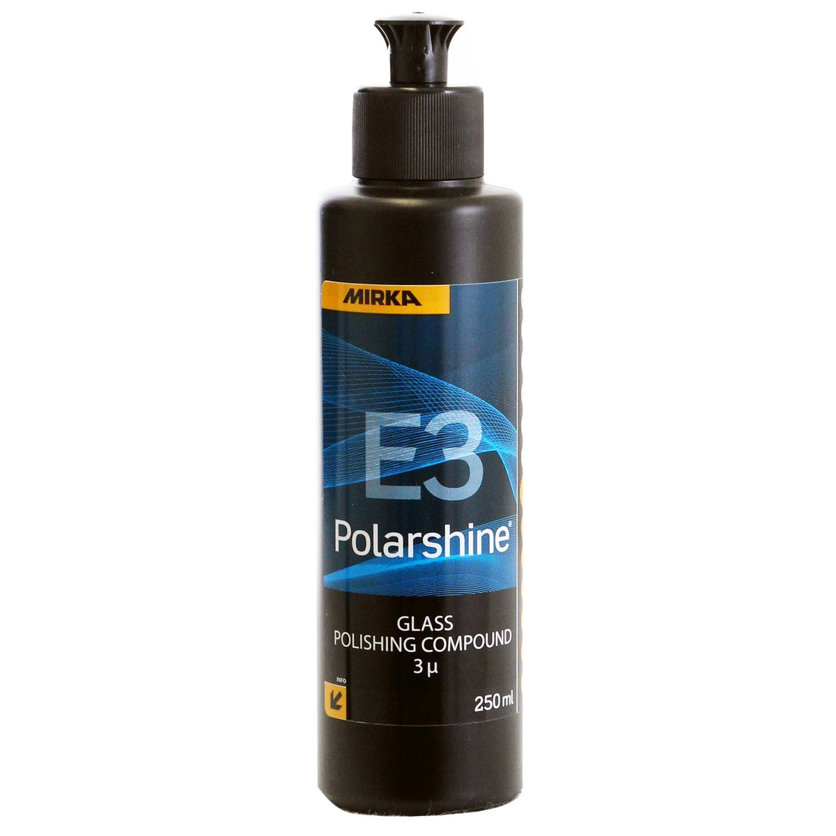 Mirka Polarshine E3 250 ml glass polishing compound bottle
