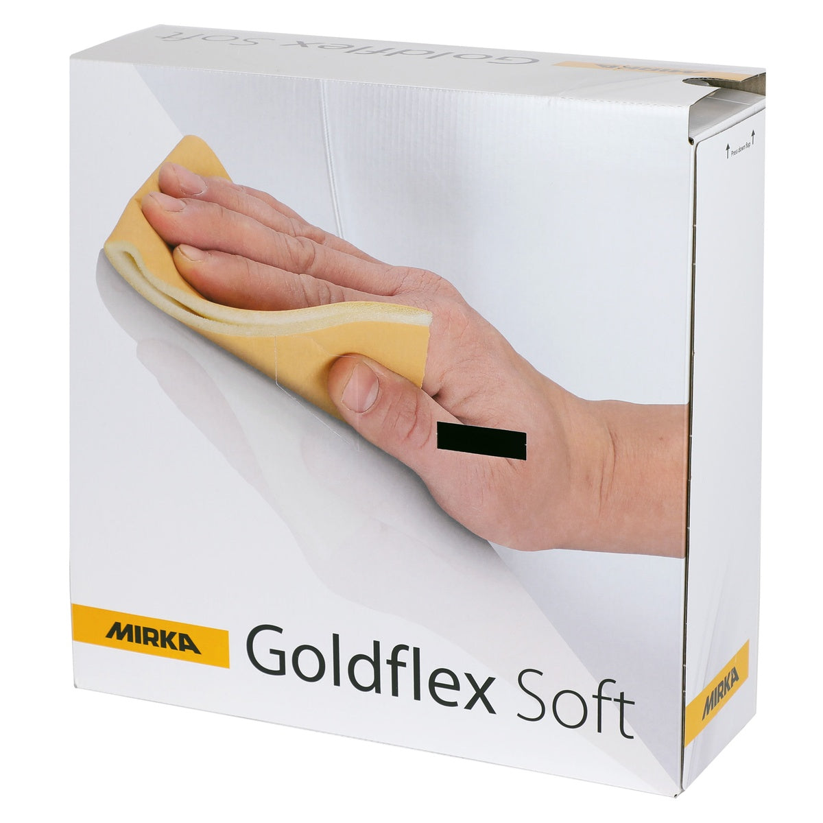 Mirka Goldflex Soft hand sanding sheets box packaging