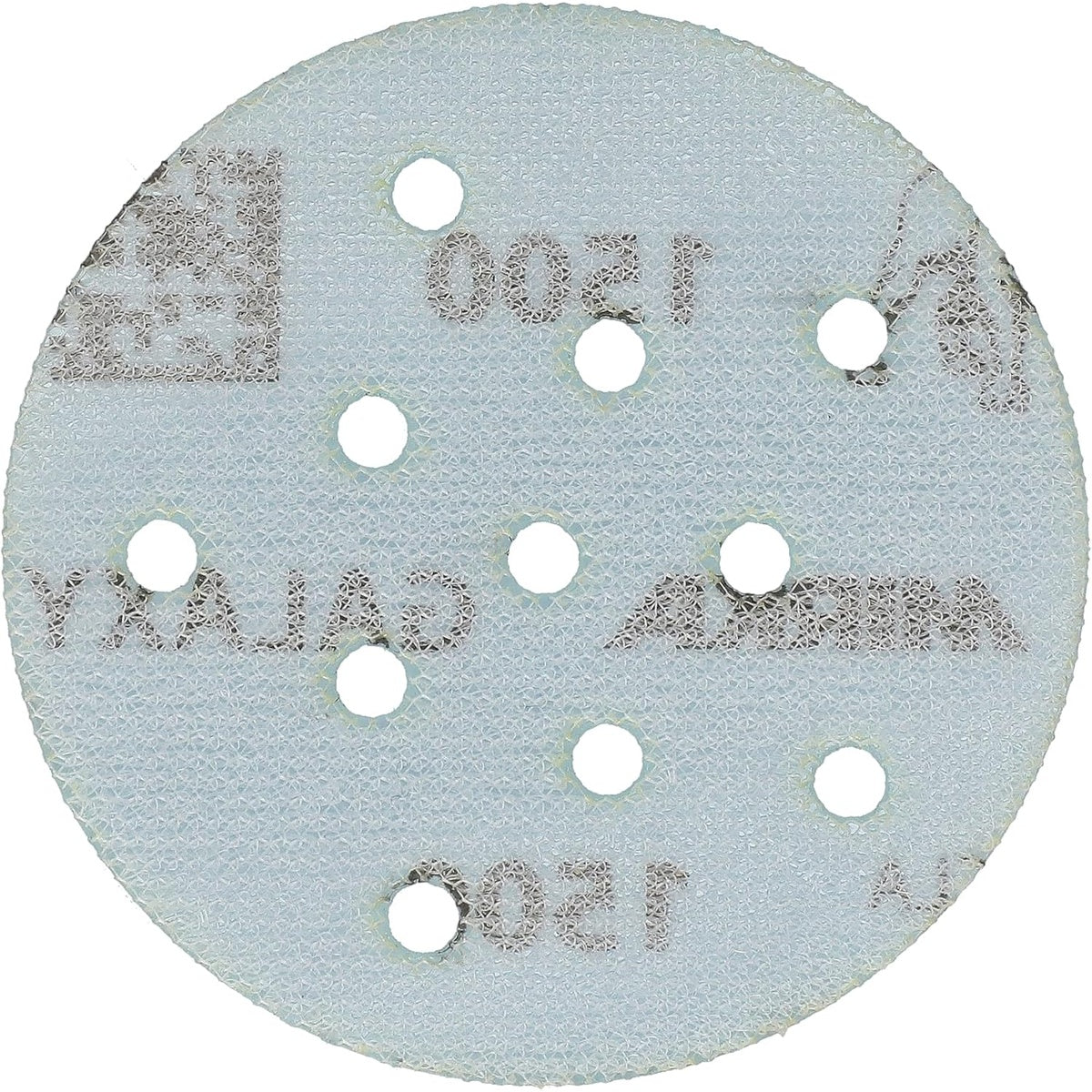 Back side of Mirka Galaxy 3-in. hook and loop sanding disc