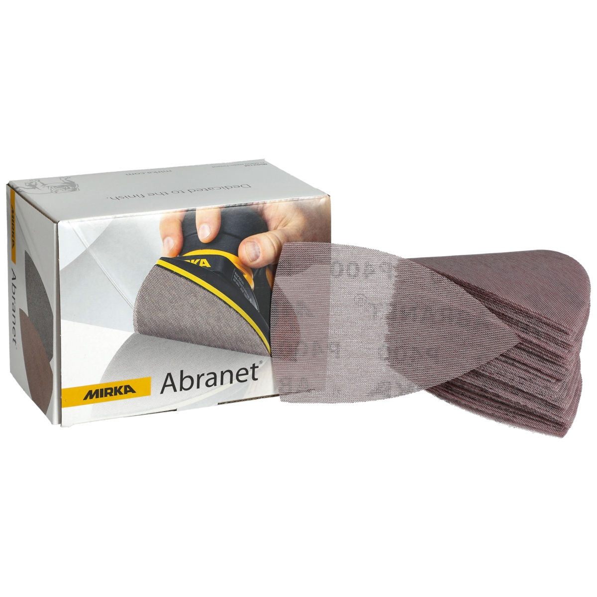 Mirka Abranet P80 grip triangle sanding sheets with retail box