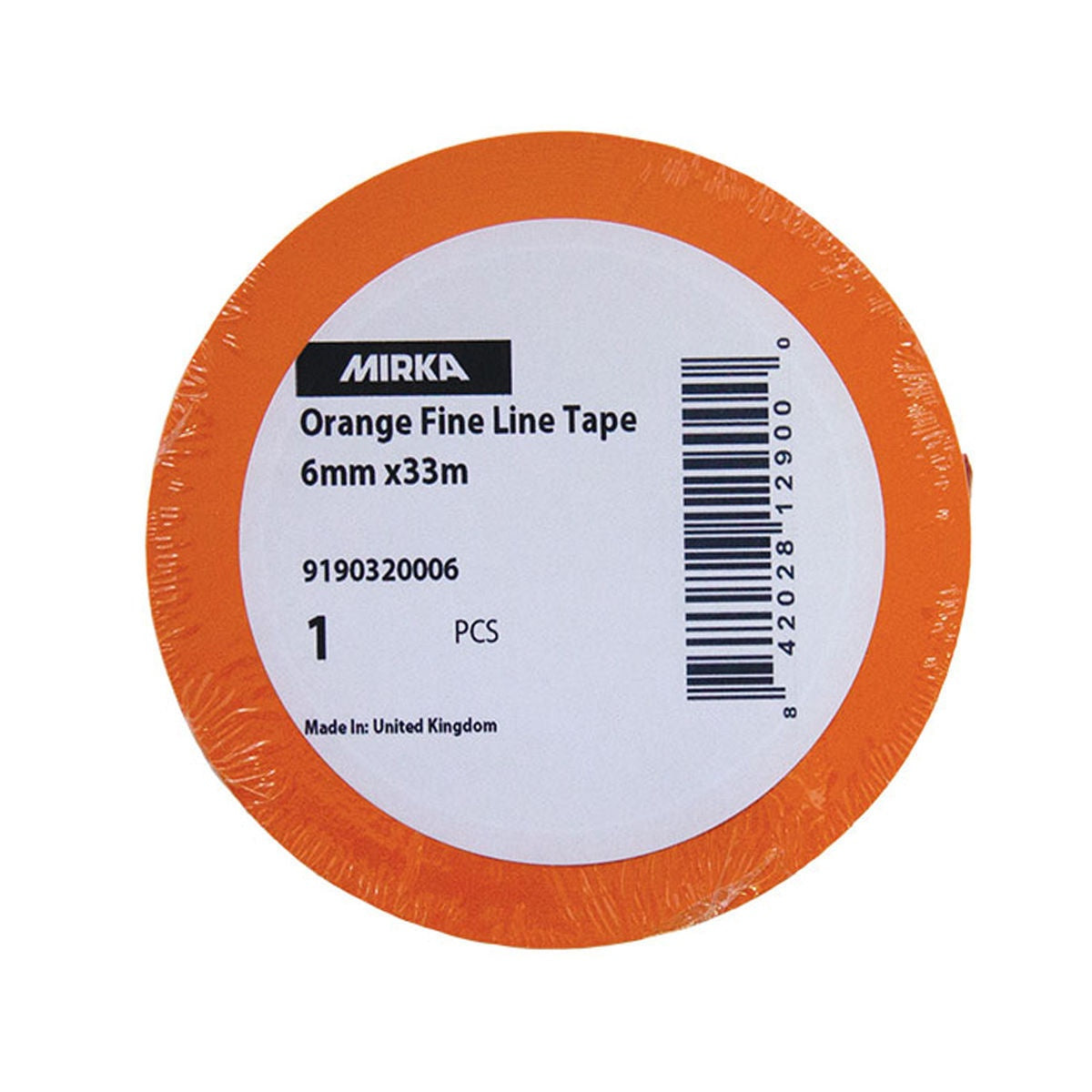 Mirka Orange Fine Line Tape roll with front label