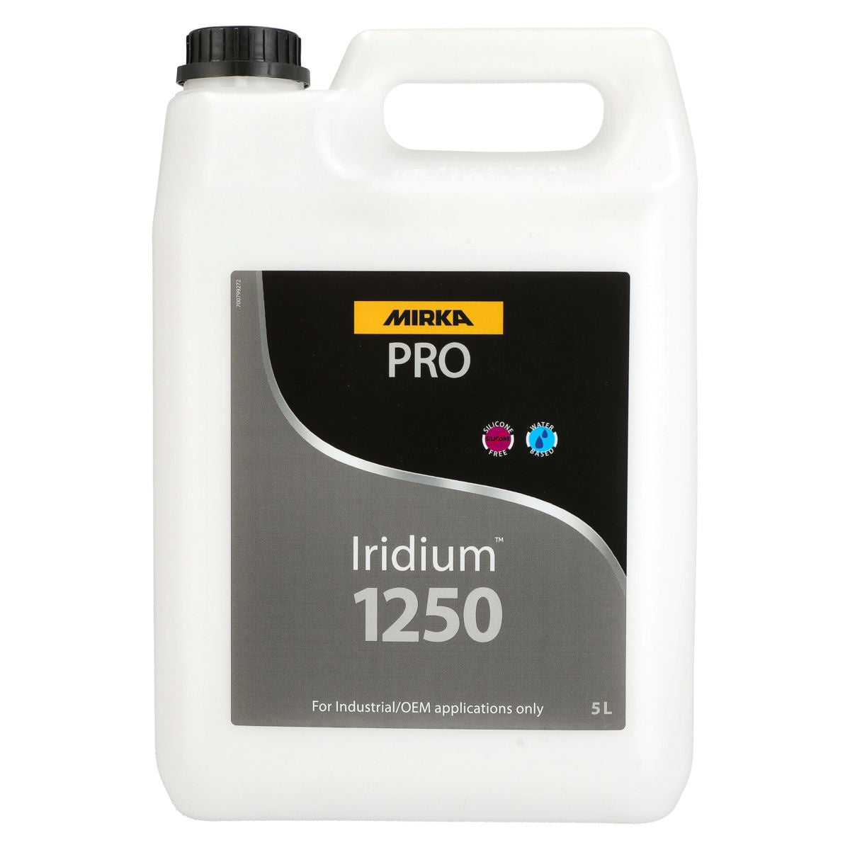 Mirka PRO Iridium 1250 polishing compound 5 liter container front view