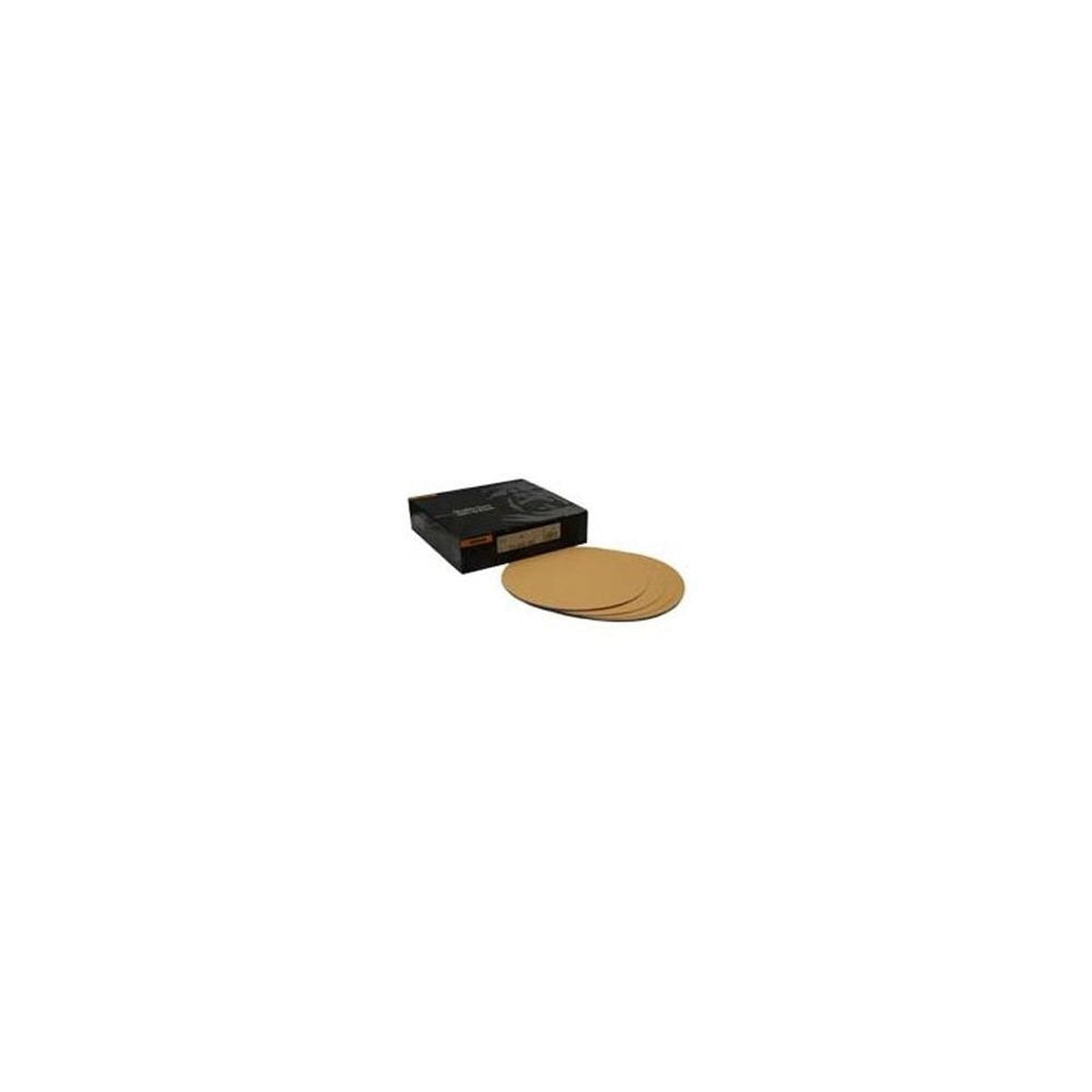 Mirka Gold 23 Series 8-in. P80 PSA sanding discs with box packaging