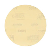 Mirka Gold 5-in. 150 grit no-hole PSA sanding disc in gold finish