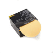 Mirka Gold 5-inch 220 grit PSA sanding discs in dispenser box