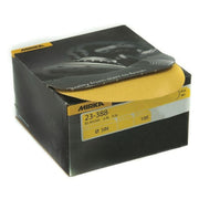 Mirka Bulldog Gold 5-in. P320 PSA no-hole sanding discs box, 100-pack