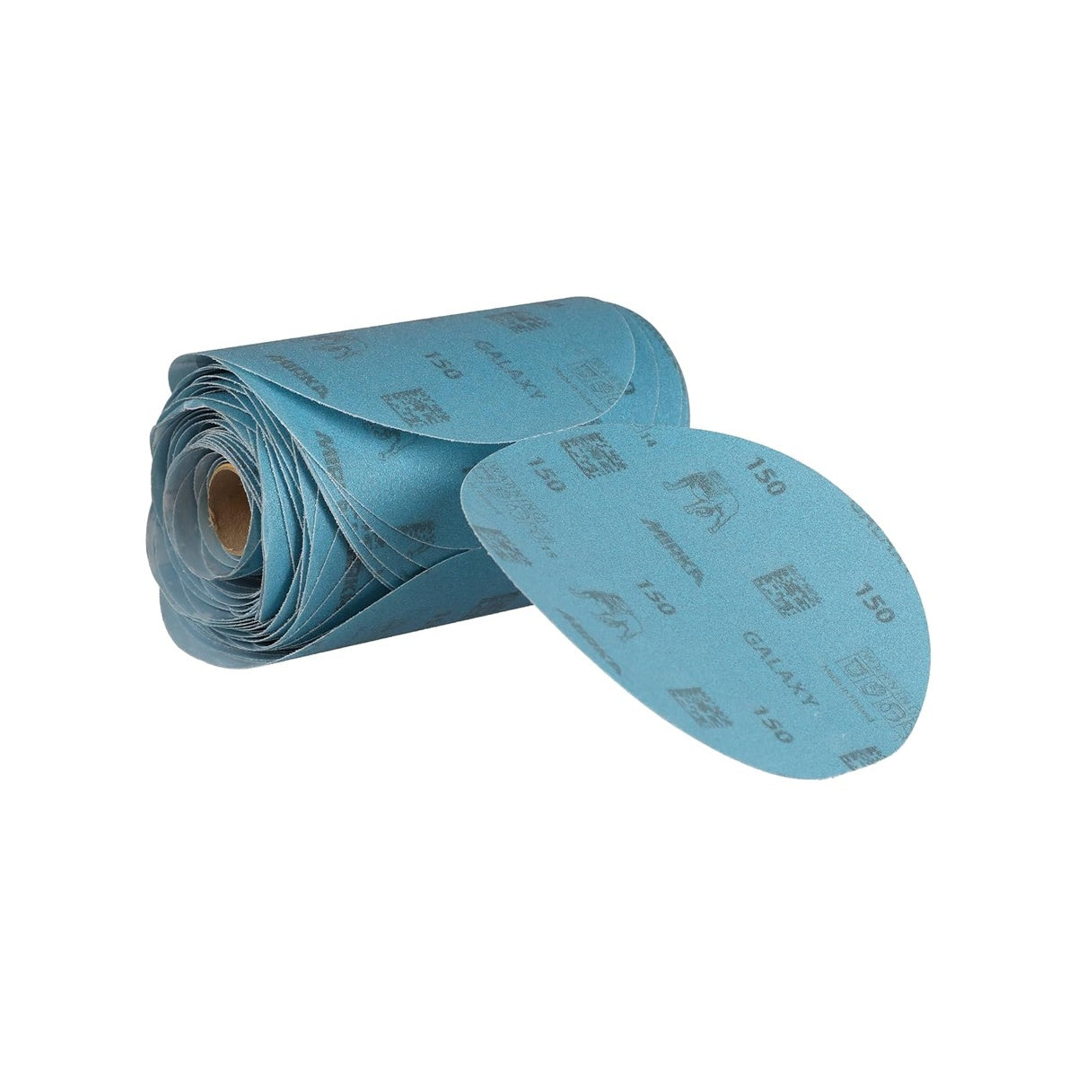 Mirka Galaxy 6-inch 150 grit sanding disc linkroll with loose disc