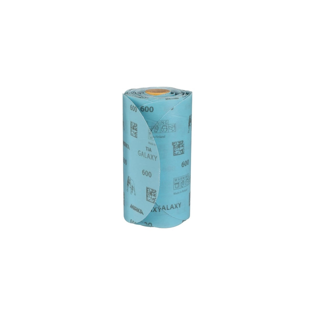 Mirka Galaxy 600 grit PSA sanding disc roll upright view