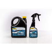 Mirka Polarshine Marine Final Finish marine cleaner shown in 3-l and 500-ml bottles