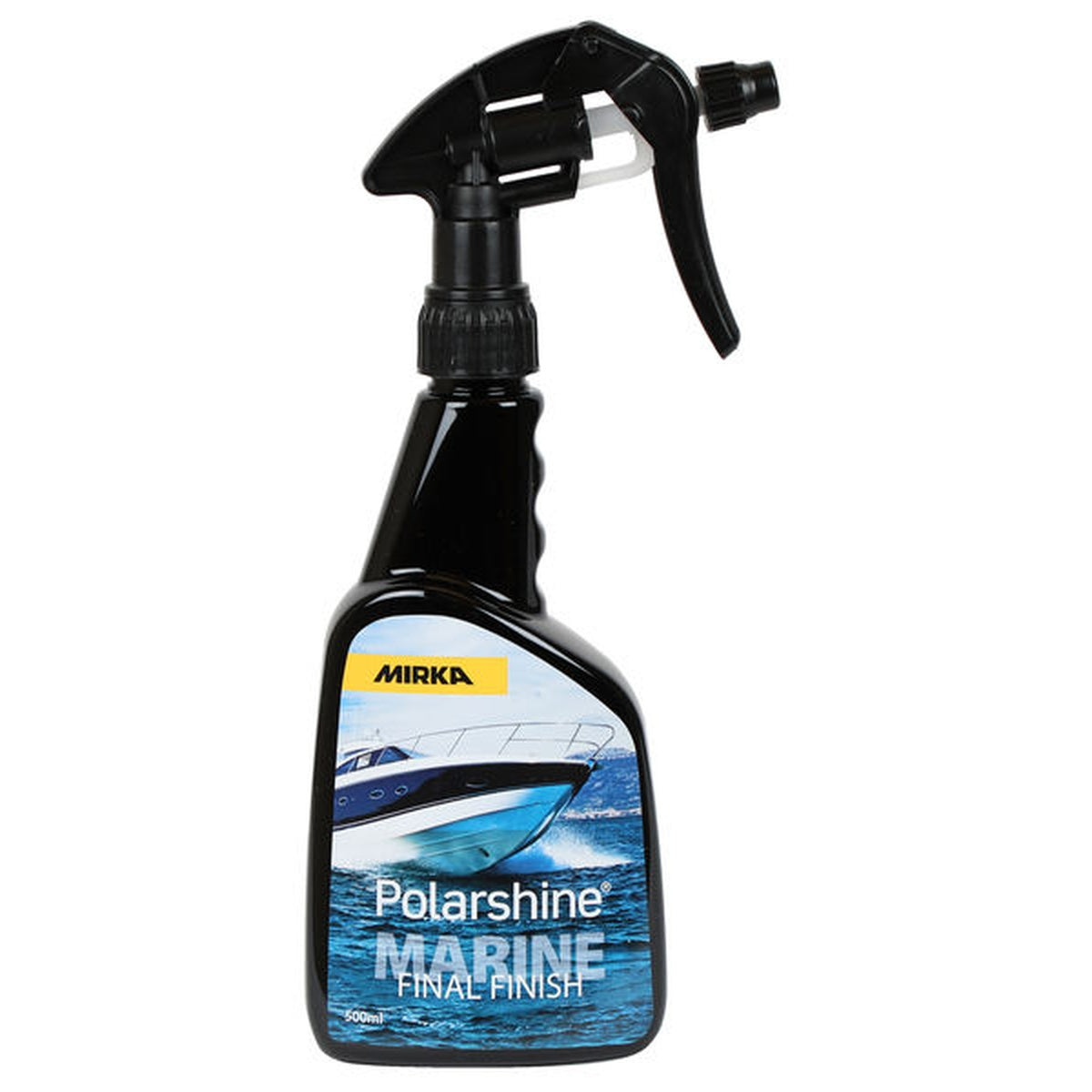 Mirka Polarshine Marine Final Finish 500-ml trigger spray bottle front view
