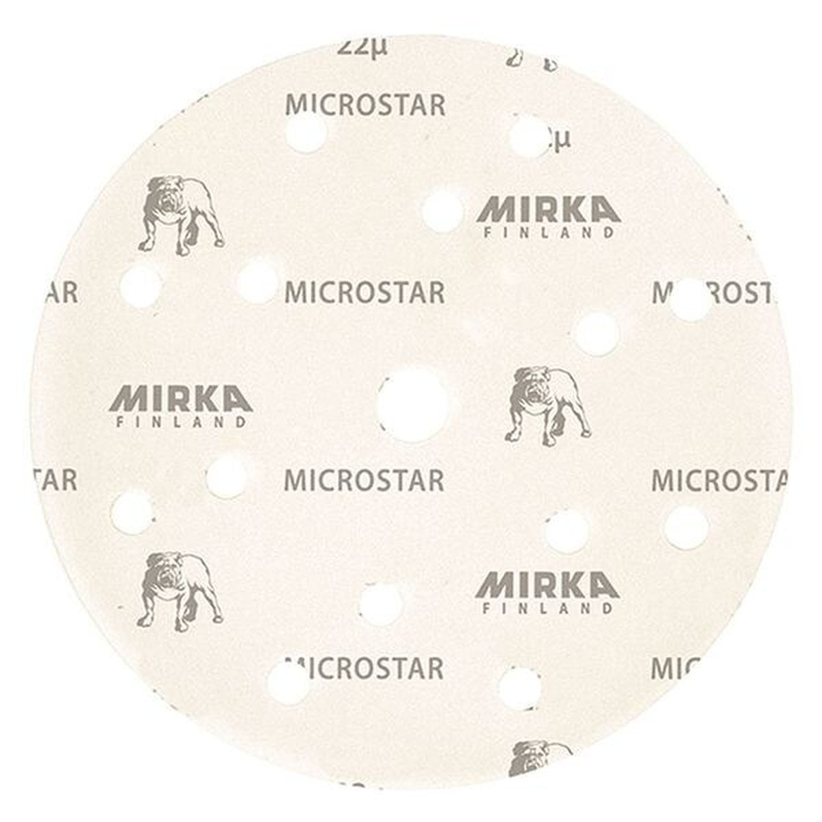 Mirka Microstar 6-in. 15-hole P2000 film-back grip sanding disc