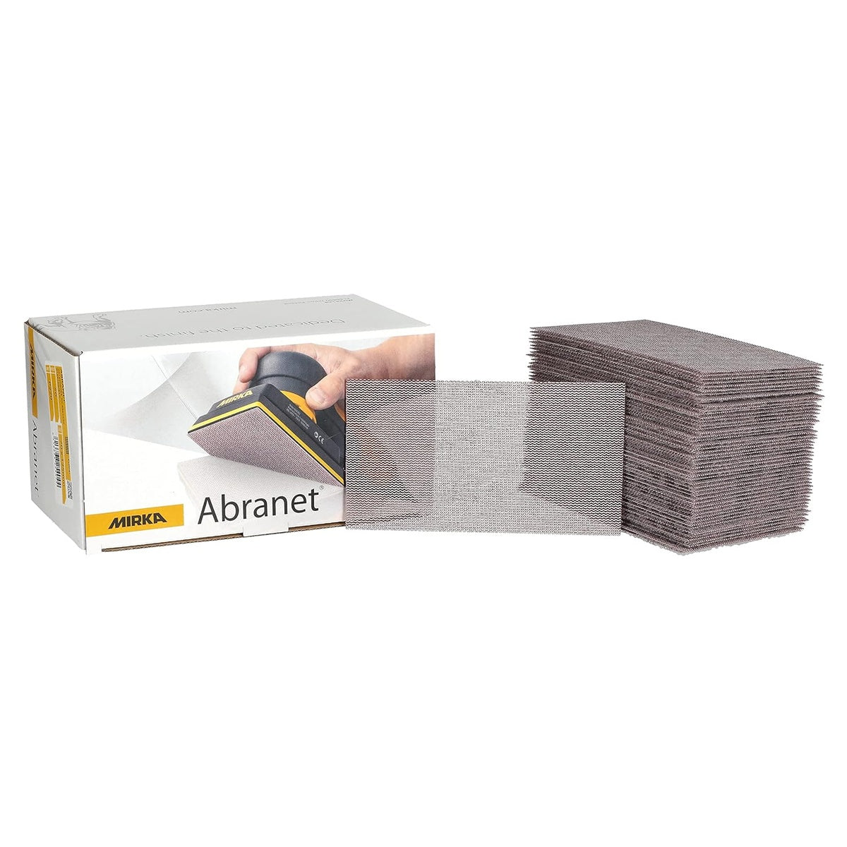 Mirka Abranet 80 grit 2-3/4 x 5-in. mesh sanding sheets 50-pack with box