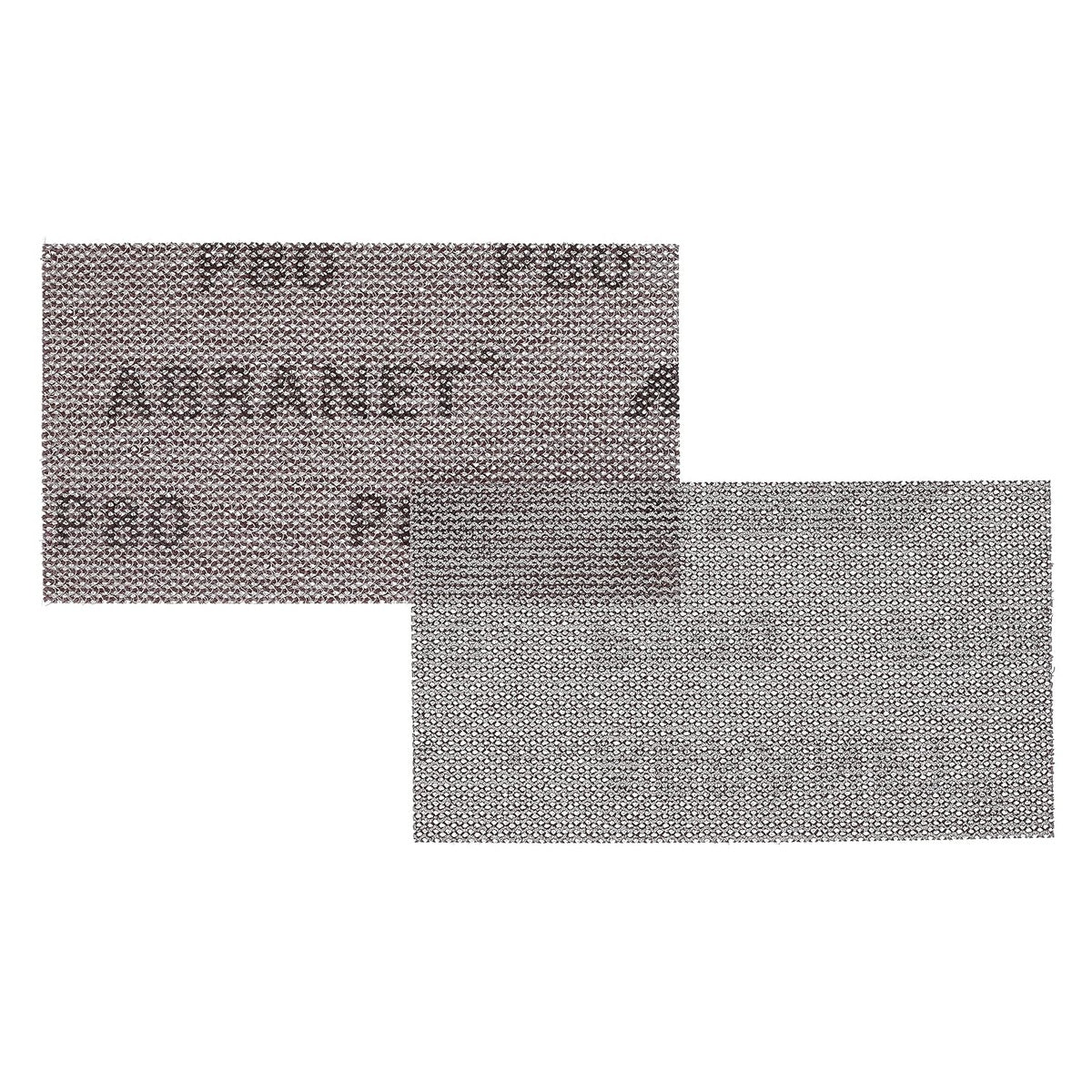 Front and back view of Mirka Abranet mesh sanding sheet