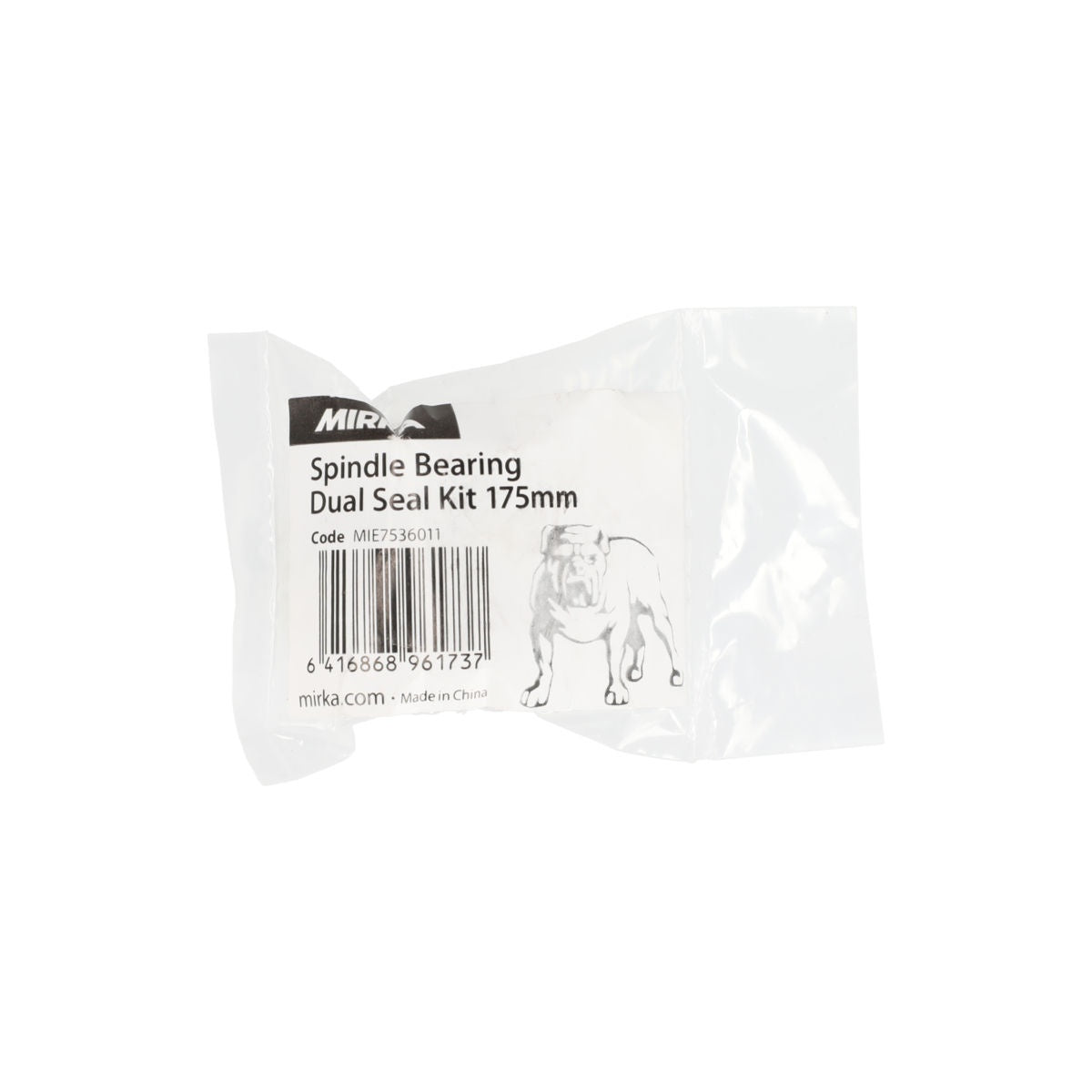 Mirka spindle bearing dual seal kit 175 mm in sealed package, model MIE7536011
