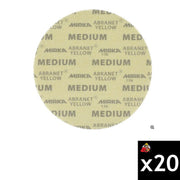 Mirka Abranet Yellow 9-in. medium abrasive sanding disc, 20-pack