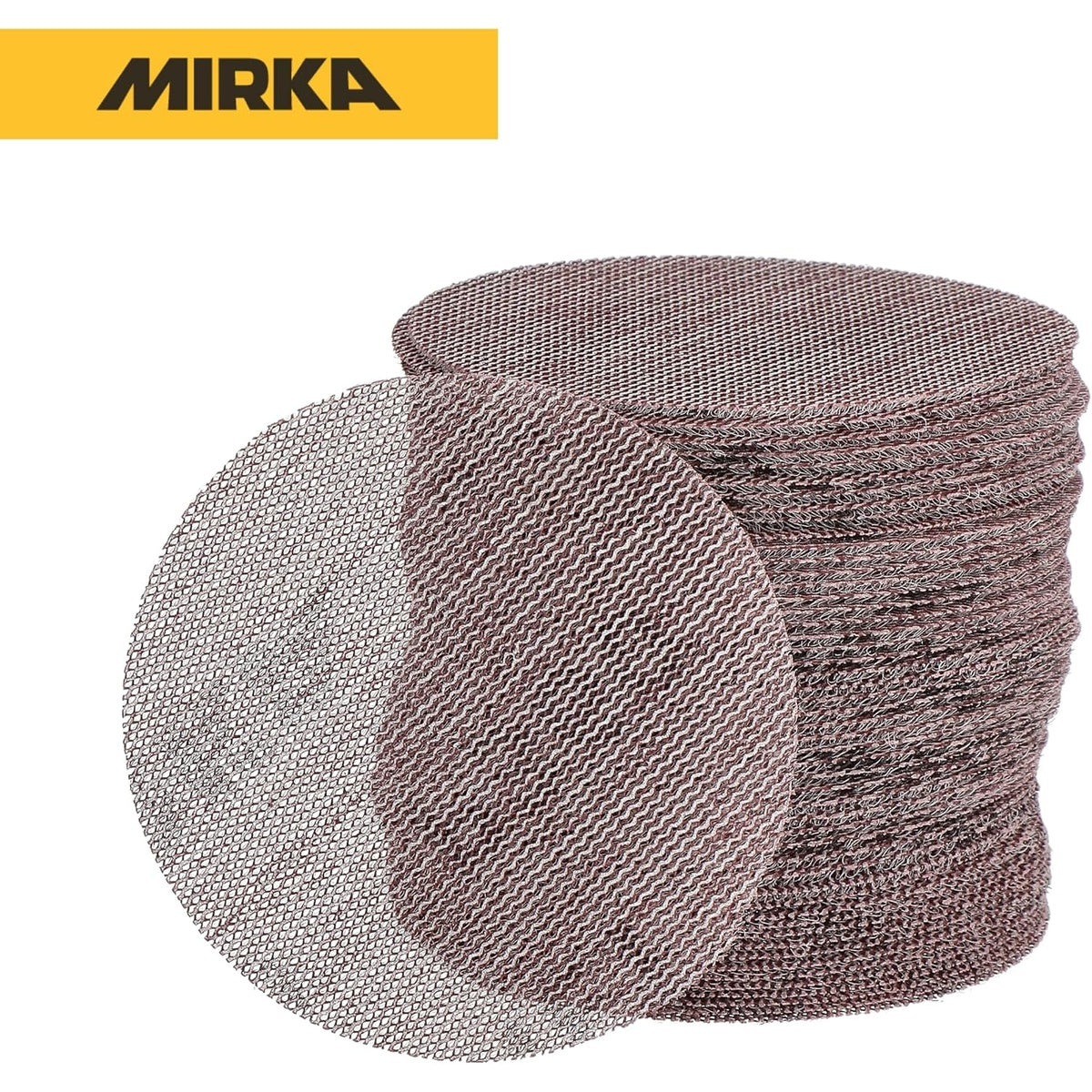 Mirka Abranet 3-in. 120 Grit Hook and Loop Sanding Discs, 50-Pack Dust-Free Mesh (9A-203-120)