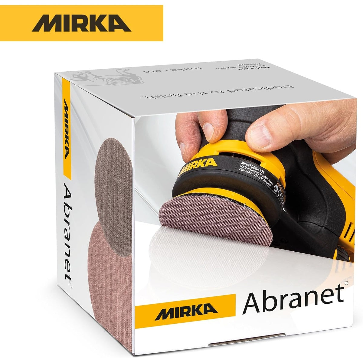 Mirka Abranet 3-in. 320 Grit Mesh Sanding Discs Hook and Loop 50-Pack, Dust-Free Sanding (9A-203-320)