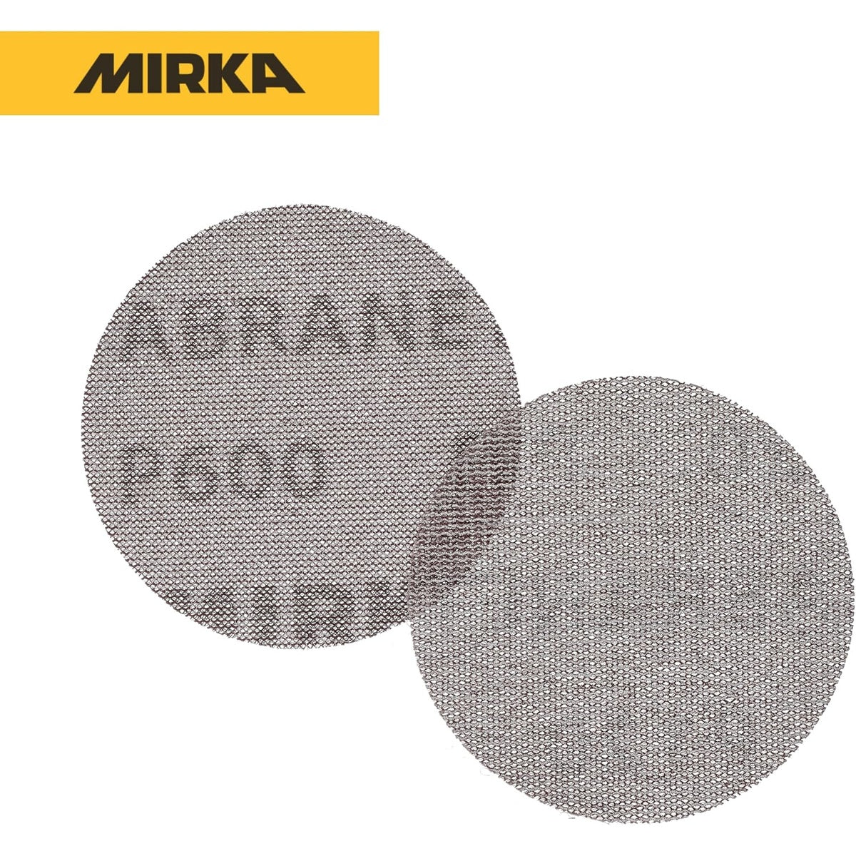 Mirka Abranet hook and loop mesh sanding discs front and back