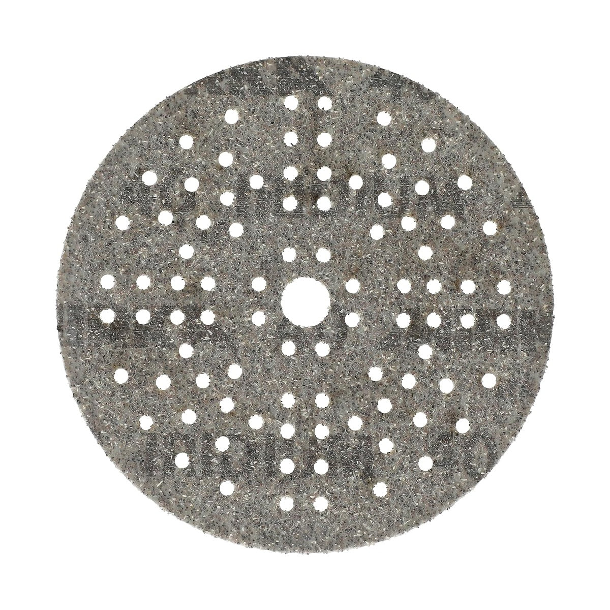 Single Mirka Iridium 5-in. multi-hole sanding disc close-up