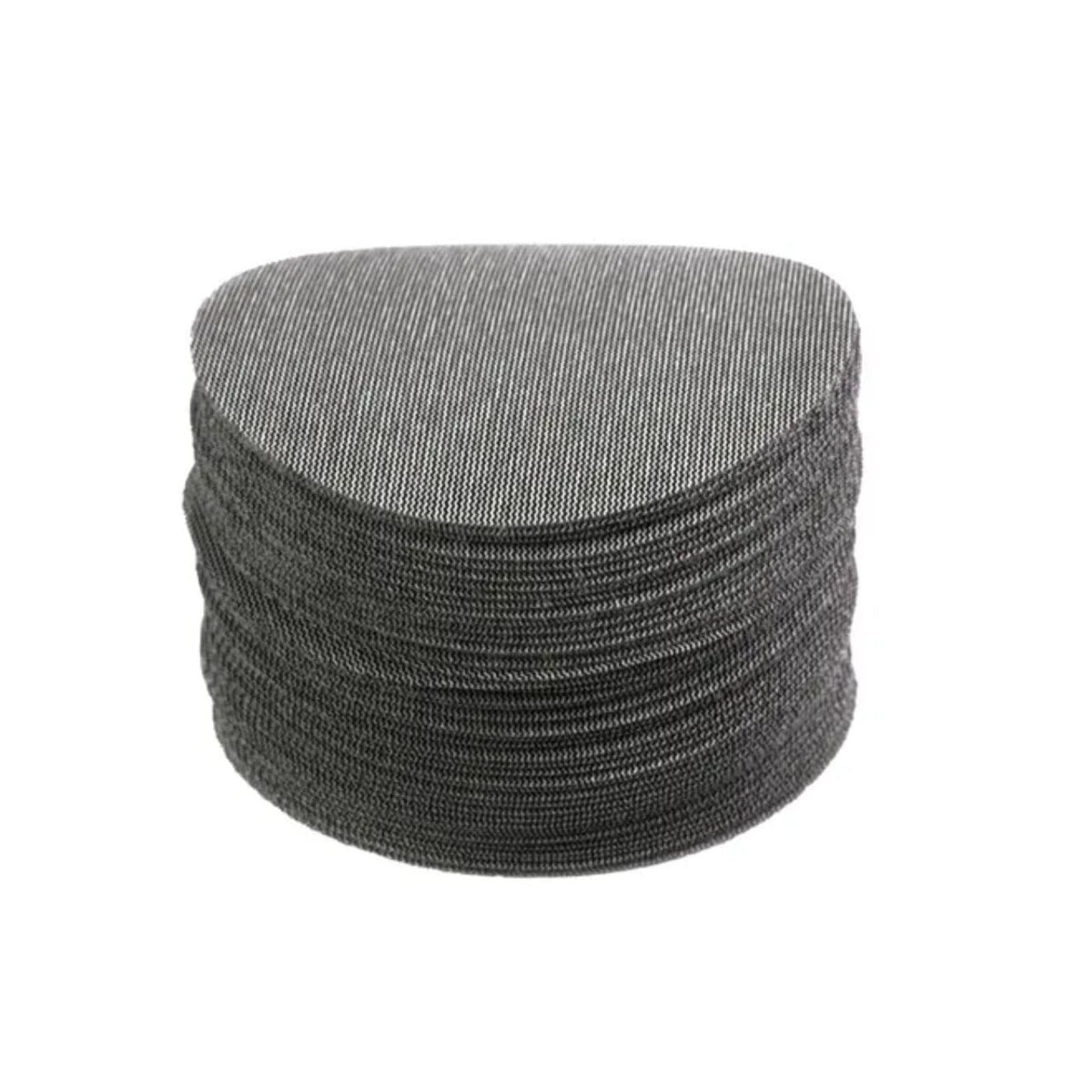 Stack of Mirka Autonet mesh sanding discs
