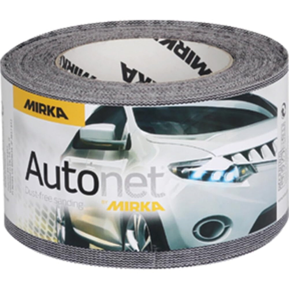 Mirka Autonet P320 mesh grip sanding roll, 2-3/4-in. x 33-ft., gray abrasive roll