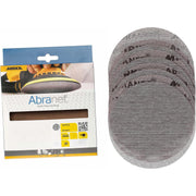 Mirka Abranet 6-in. P150 hook and loop sanding discs 10-pack in retail packaging