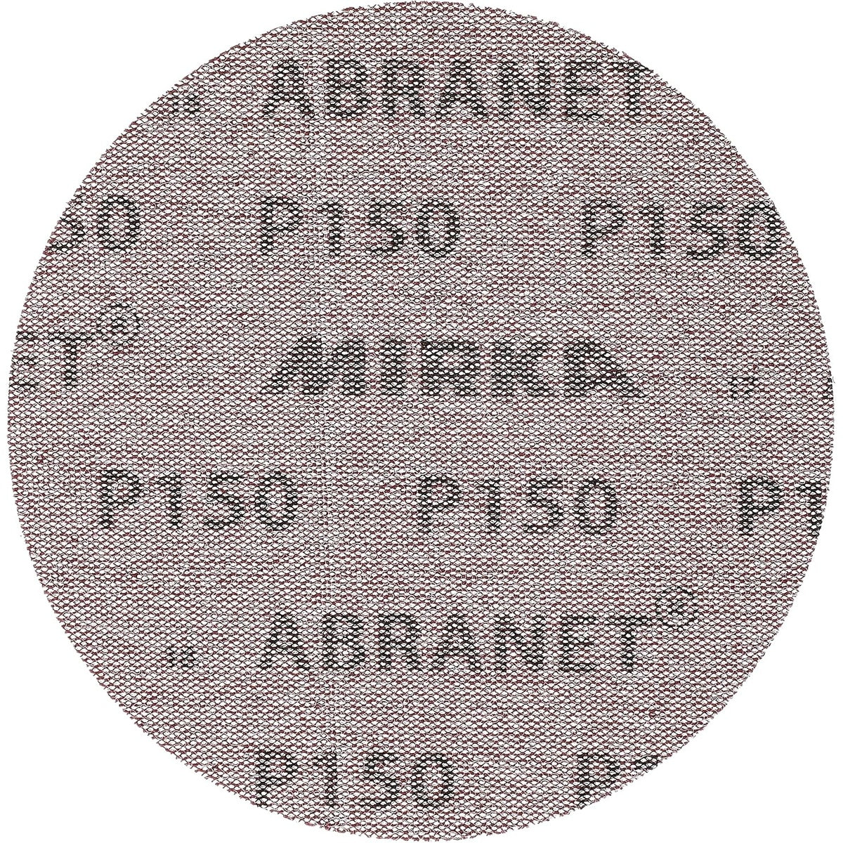 Single Mirka Abranet 6-in. P150 mesh sanding disc front view