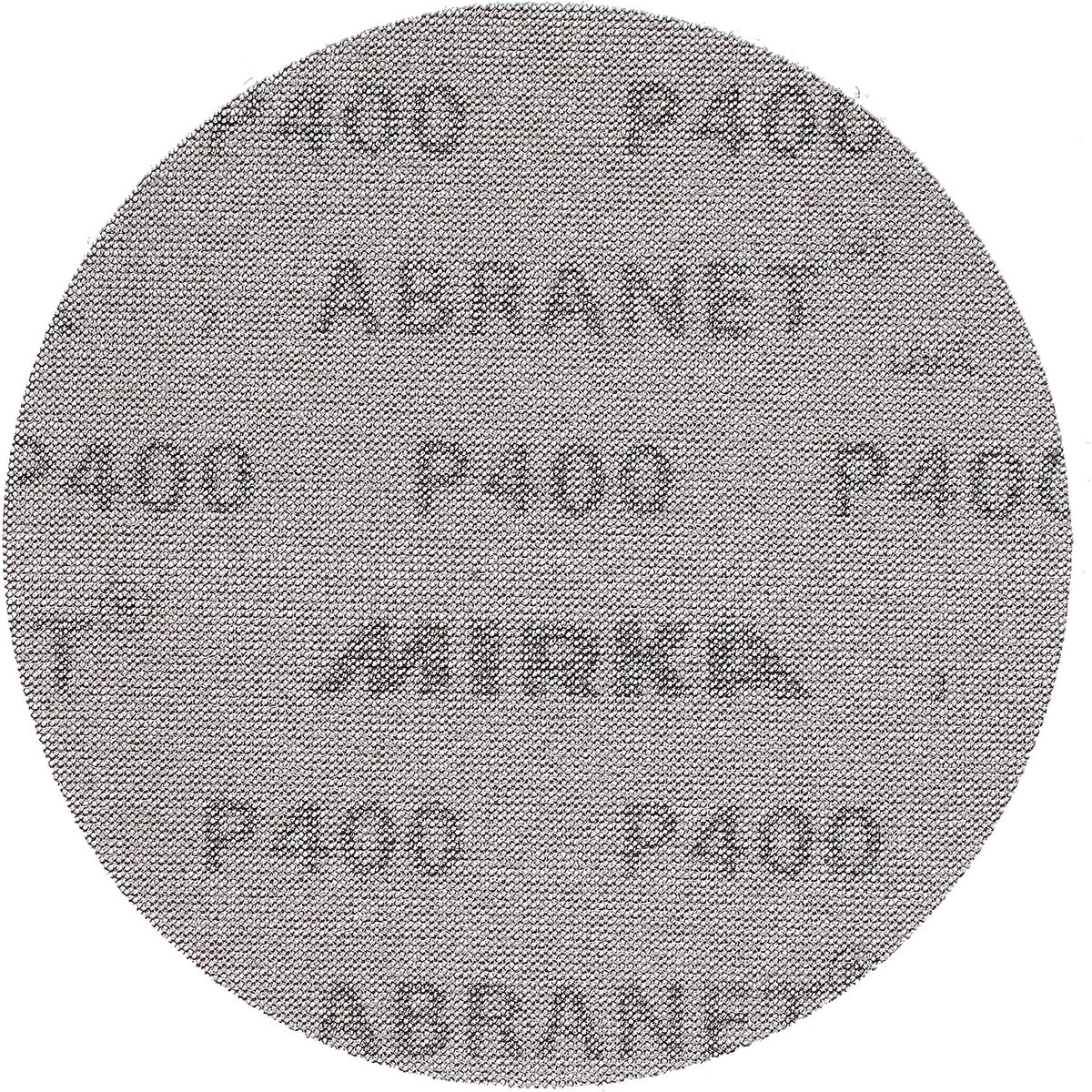 Single Mirka Abranet 6-in. P400 mesh sanding disc close-up
