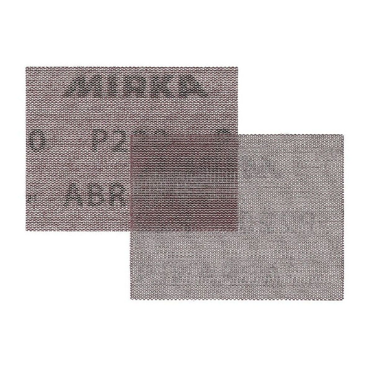 Mirka Abranet 3-in. x 4-in. mesh sanding sheets showing both sides
