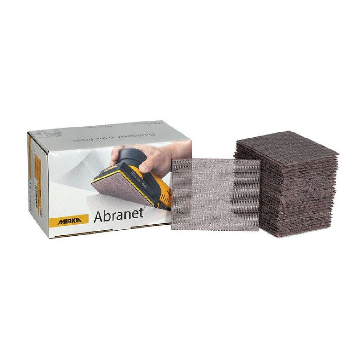 Mirka Abranet 3-in. x 4-in. 180 grit sanding sheets with retail box