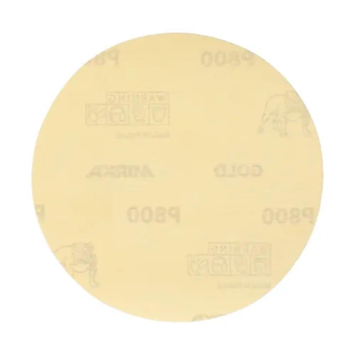 Mirka Gold 5-in. P80 no-hole PSA sanding disc in gold finish