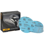 Mirka Galaxy 5-in. 1200 grit hook and loop sanding discs with product box