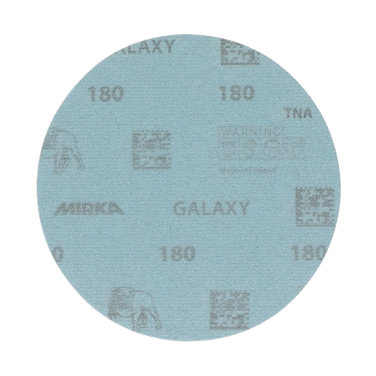 Single Mirka Galaxy 5-inch 180 grit sanding disc front view