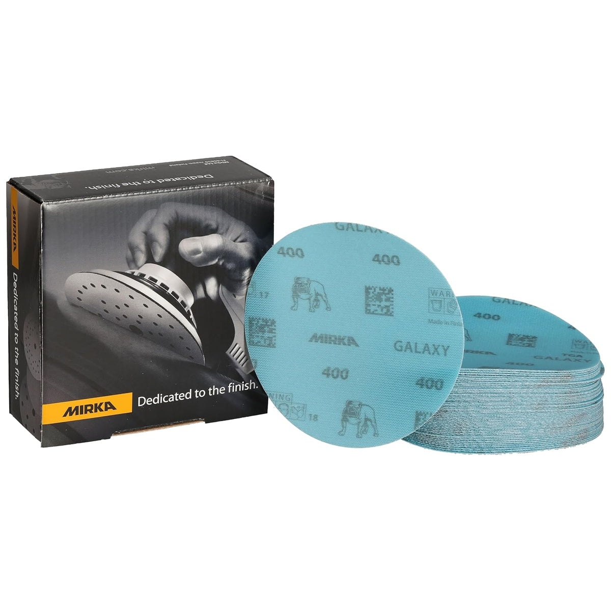 Mirka Galaxy 5-in. 400 grit hook and loop sanding discs 50-pack with box