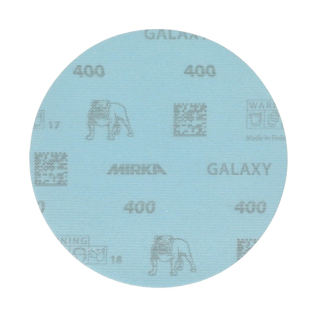 Single Mirka Galaxy 5-in. 400 grit sanding disc front view