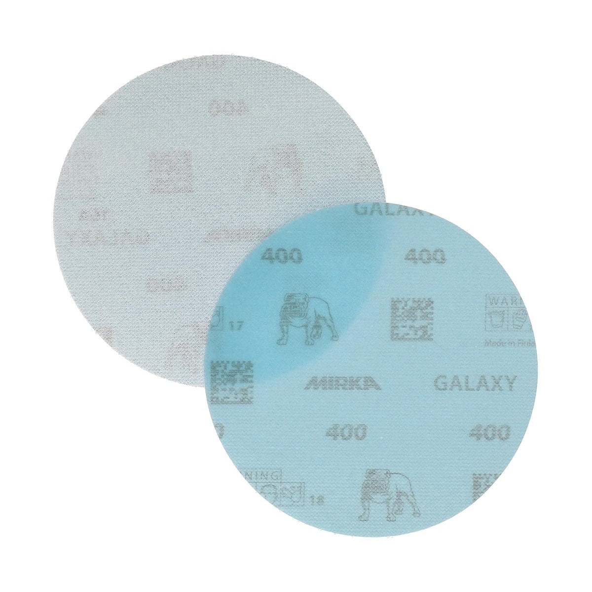 Mirka Galaxy 5-in. sanding disc showing hook and loop backing