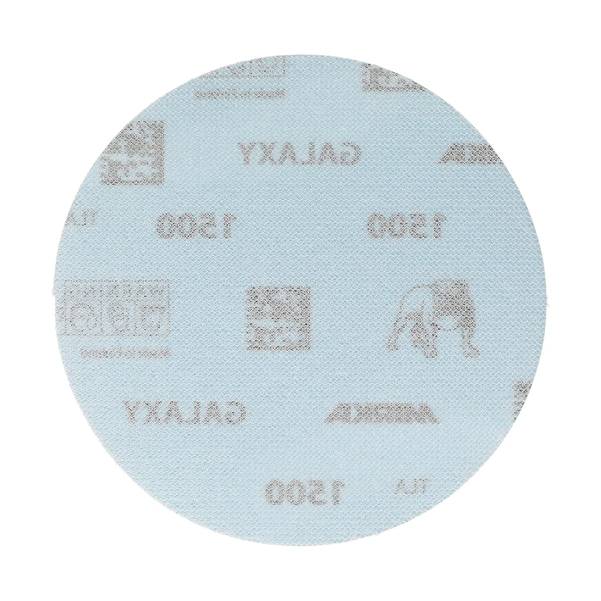 Back side of Mirka Galaxy 5-in. hook and loop sanding disc