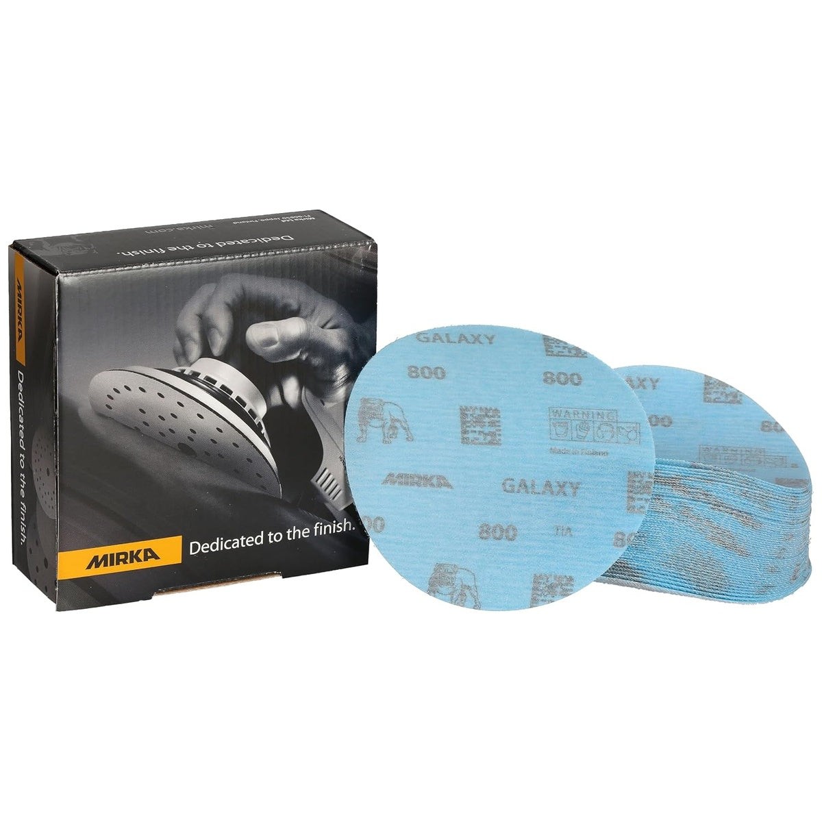 Mirka Galaxy 5-in. 800 grit hook and loop sanding discs, 50-pack with box