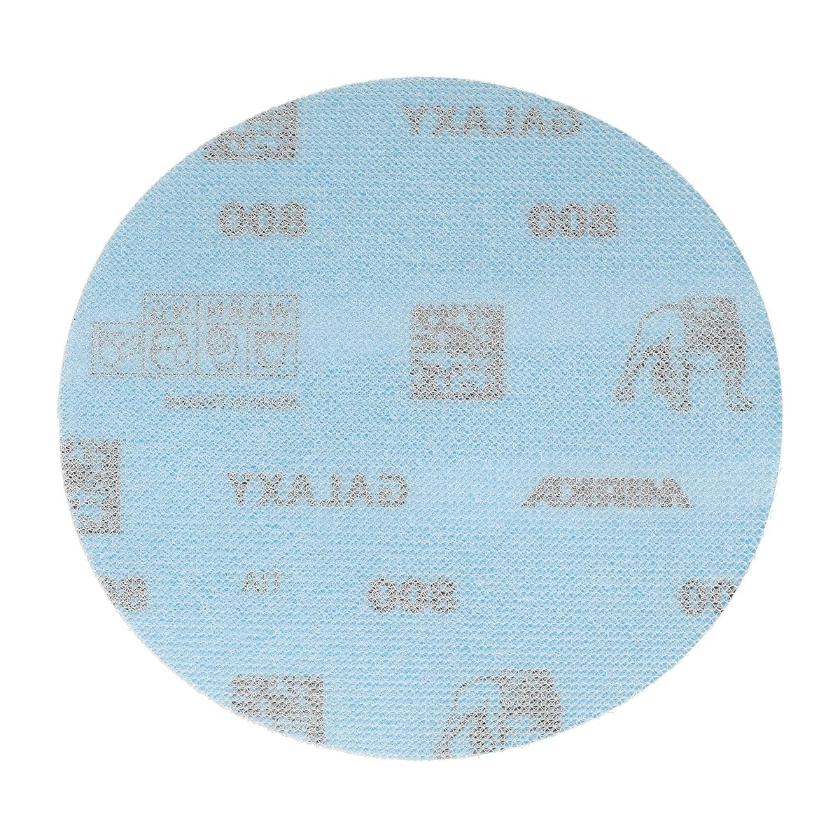 Back side of Mirka Galaxy 5-in. hook and loop sanding disc