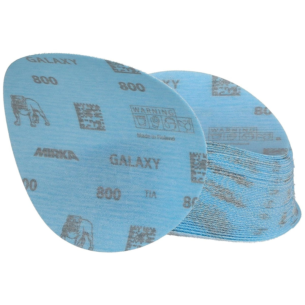 Stack of Mirka Galaxy 5-in. 800 grit sanding discs