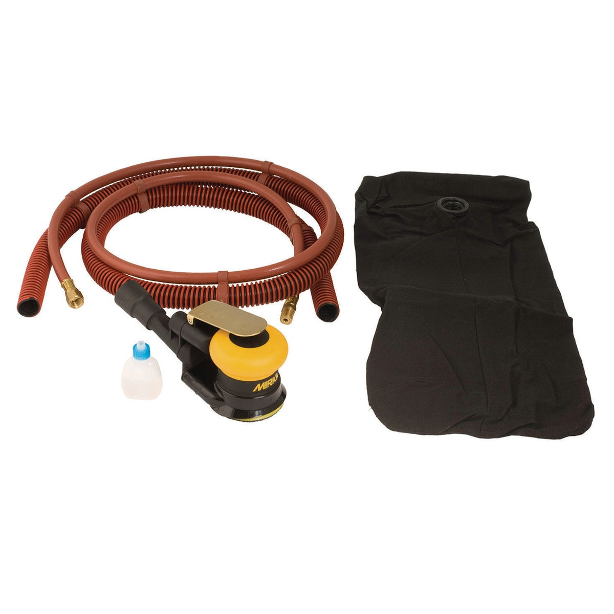 Mirka 3-in. pneumatic self-generating vacuum orbital sander kit with hose and dust bag