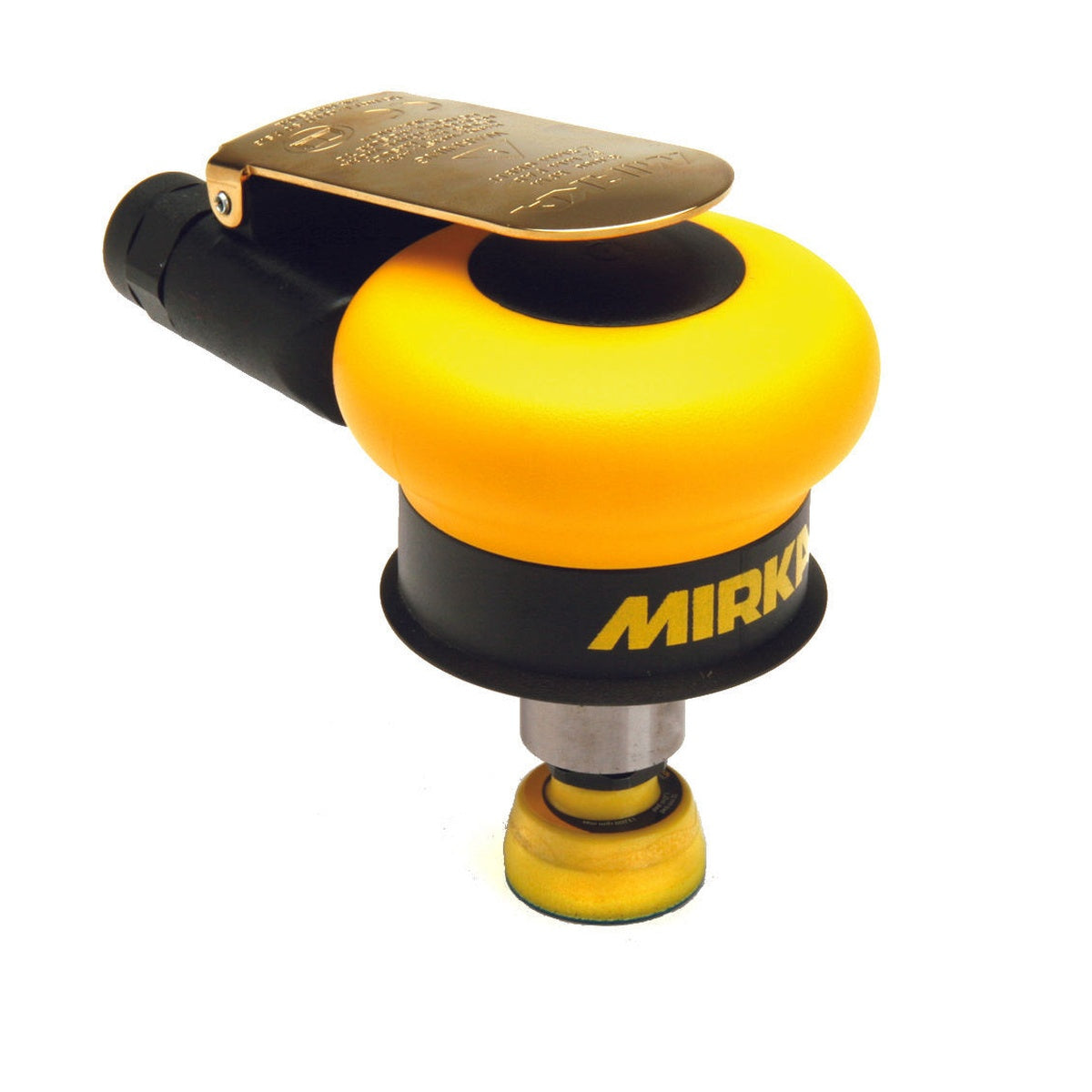 Mirka 1.25-in. pneumatic orbital finish sander with non-vacuum design and 2.5 mm orbit