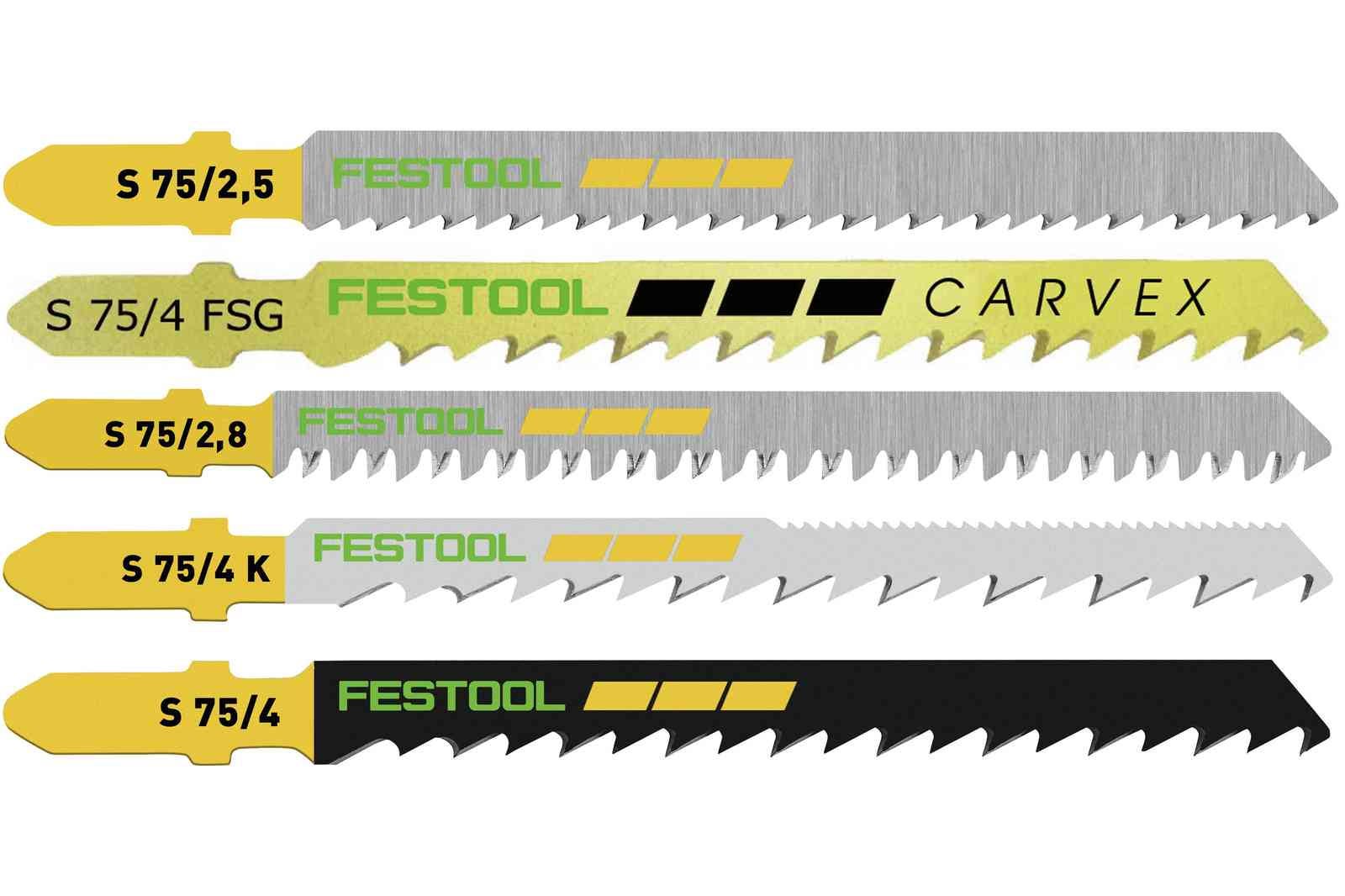 Festool 204275 Jigsaw Blade Assortment for Wood Cutting, 25-Pack