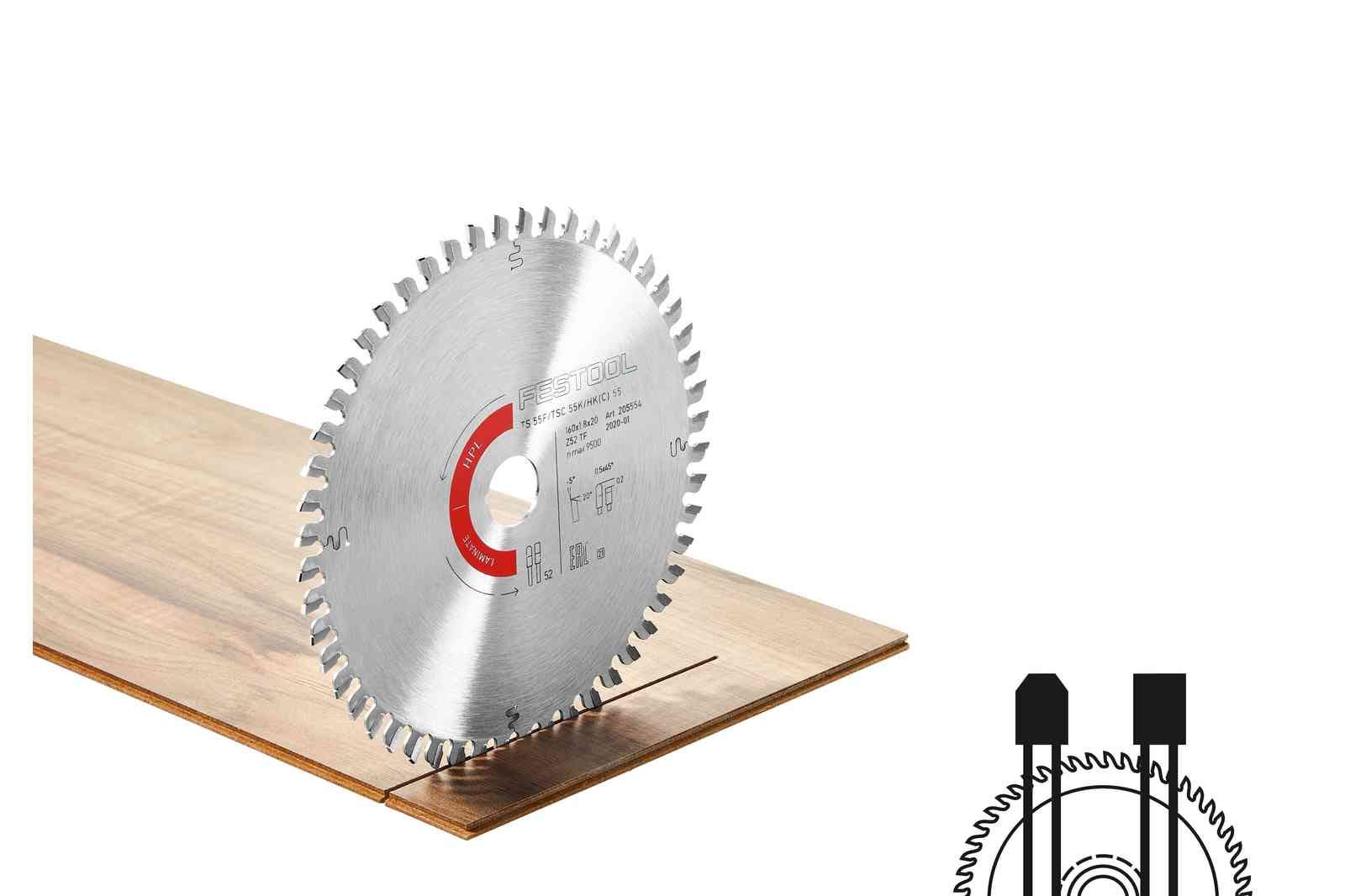 Festool 205773 LAMINATE/HLP HW 168x1,8x20 TF 52 168mm 52T Saw Blade