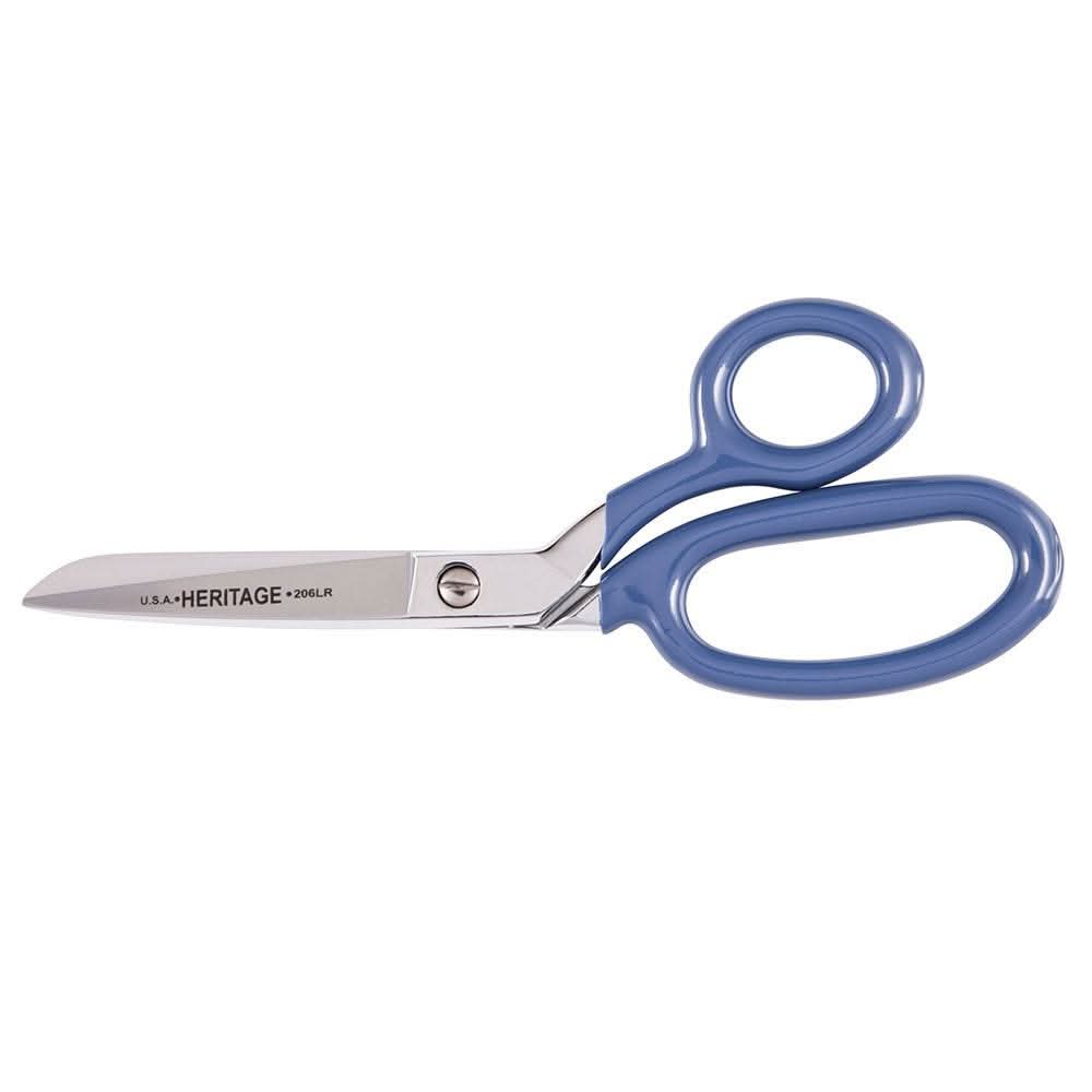 Klein Tools 206LR Bent Trimmer, Large Ring, Blue Coating, 6-Inch