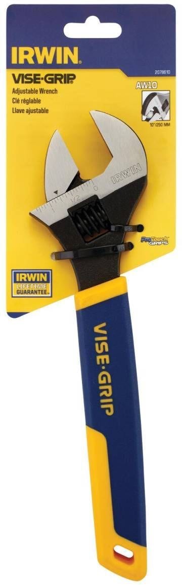 Irwin 2078610 VISE-GRIP AW10 Adjustable Wrench ProTouch Grip 10-in.